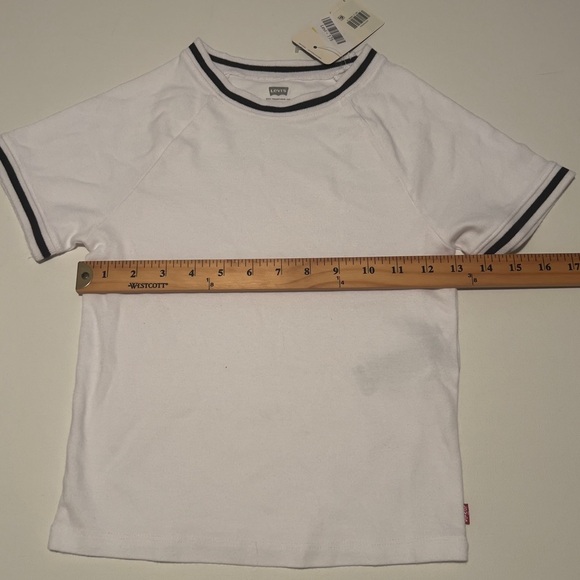 NWT Levi's Women ORACLE SHRUNKEN RINGER T-SHIRT Size Small Petite (E2) - Picture 3 of 7